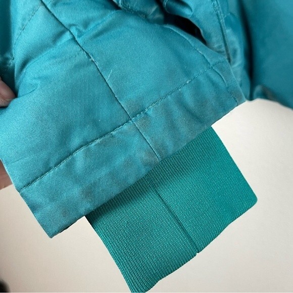 The North Face Womens Teal Goose Down hooded Coat XS - Picture 10 of 10